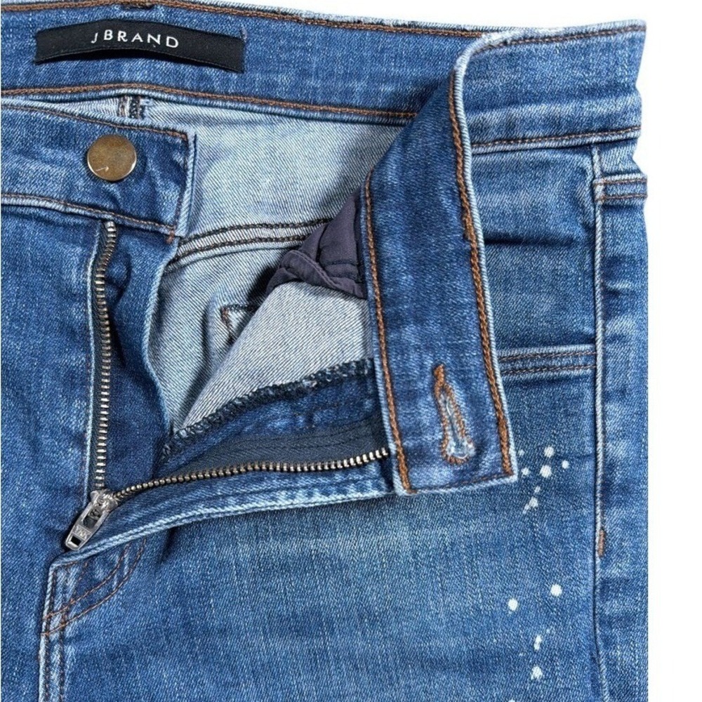 FRAME Le‎ Garcon Crop Jeans Womens 28 Blue Distressed Raw Hem Straight Leg Denim - Picture 10 of 12